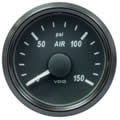 VDO SingleViu Air Pressure 150PSI Black 52mm gauge